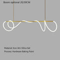 Axyaa Modern Linear LED Chandelier for Living Room and Dining Area