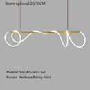 Axyaa Modern Linear LED Chandelier for Living Room and Dining Area