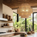 Axyaa Rattan Pendant Light for Japanese Restaurant, Tea Room, and Zen Retro Decor