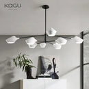 Axyaa LED Chandelier: Modern Dimmable Ceiling Light for Living & Dining Room
