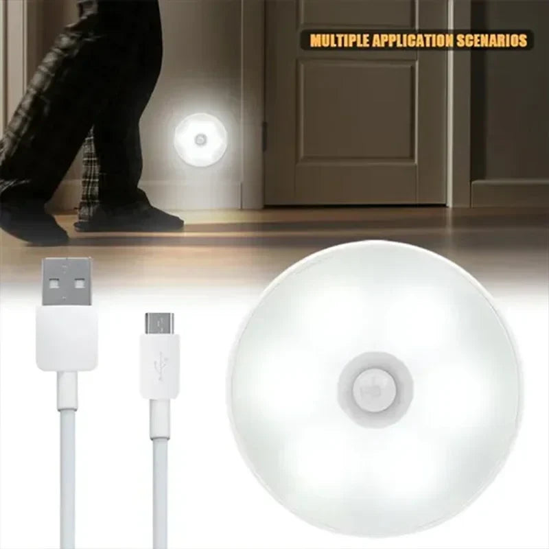 Axyaa PIR Motion Sensor LED Night Light USB Rechargeable Wireless Closet Lamp