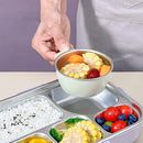 Axyaa Stainless Steel Lunch Container, 4/5 Compartment Sealed Student Lunch Box