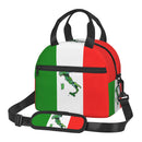 Axyaa Italia Flag Insulated Lunch Bag with Adjustable Strap Thermal Lunch Box