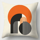 Axyaa Abstract Sun Pillow Cover Set - 4pcs 17.7"x17.7" Single-Sided Print