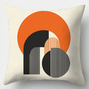 Axyaa Abstract Sun Pillow Cover Set, 4pcs, 17.7"x17.7", Single-Sided Print, Home Decor