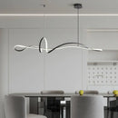 Axyaa Nordic Minimalist Curve LED Dining Room Pendant Lights Chandeliers, Creative Restaurant Bar Decor Fixtures