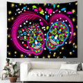 Axyaa Day of the Dead Skull Tapestry: Boho Room Decor Wall Hanging