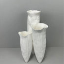 Axyaa Triangular Ceramic Coral Reef Vase - Abstract Handicraft Desktop Storage & Home Decor