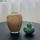 Axyaa Glass Vase Creative Flower Pots Desk Decoration Aesthetic Floral Vases