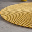 Axyaa Round Braided Placemats Set - Non-Slip Dining Table Mats & Coasters