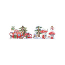 Axyaa Winter Cabin Christmas Window Clings - Snowy Forest Static Decals