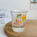 Axyaa Classic Glass Cup for Coffee and Cold Drinks, 350ml