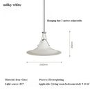 Axyaa Magnolia Glass Pendant Light - Modern LED Bedroom Dining Lamp