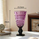 Axyaa Relief Glass Vase: Elegant Hydroponic Plant Pot for Stylish Floral Arrangements