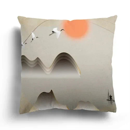 Axyaa Retro Series Ink Painting Pillowcase Collection