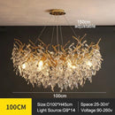 Axyaa Modern Crystal Ceiling Chandelier LED Pendant Lamp for Home Decor