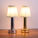 Axyaa Fabric Lampshade Rechargeable Reading Lamp: Hotel Bedside Study Room Decor Table Lamp