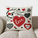 Axyaa Colorful Heart Patterns Throw Pillow Cover for Sofa, Bedroom, Car