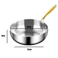 Axyaa Stainless Steel Non-Stick Wok Pan for Gas Stove & Induction Cooker
