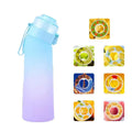 Axyaa 650ml Flavored Water Bottle: Sports Alr Up Drinking Cup with Fruit Fragrance Pods