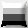 Axyaa Black White Modern Cushion Cover 45x45cm Polyester Decorative Pillow Case
