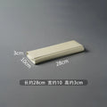 Axyaa Ceramic Folding Long Plate for Sushi, Desserts, Snacks - Solid Color Specialty Tableware