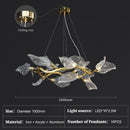 Axyaa Modern Leaf Pendant Chandelier for Dining Room and Living Room