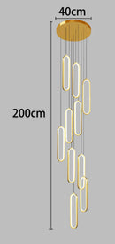 Axyaa Modern LED Pendant Chandelier for Living Room Staircase Decor