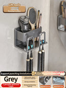 Axyaa 3-in-1 Bathroom Organizer: Toothbrush, Toothpaste, Electric Brush Holder Shelf Rack