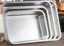 Axya Stainless Steel Grill Fish Tray Rectangular Plate BBQ Food Container