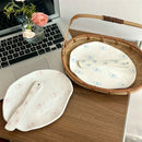 Axyaa Cute Bowknot Ceramic Plate: Korean Style 8" Dish for Dessert, Salad, Breakfast