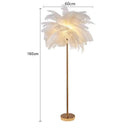 Luxury Ostrich Feather Floor Lamp by Axyaa: Modern LED Lighting for Home Decor