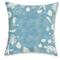 Axyaa Seashell & Sea Creature Pillow Covers for Sofa, Bedroom, Car - Coastal Theme