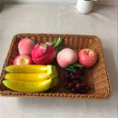 Axyaa Woven Style Plastic Kitchen Storage Basket for Home Organization