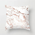Pink Glitter Letter Flower Geometric Cushion Cover by Axyaa