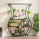 Axyaa Multi-Tiered Plant Stand for 11 Potted Flowers - Ideal for Home and Garden.