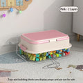 Axyaa Lego Toy Storage Case: Stackable Bins with Adjustable Containers