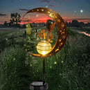 Axyaa Cat Moon Solar Lamp: Outdoor Iron Garden Light, Auto On/Off, Waterproof Yard/Patio Decor