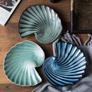 Axyaa Shell Plate - Ceramic Conch Plate for Restaurants and B&B