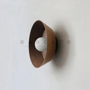 Axyaa Walnut Wood Glass Wall Sconce: Modern Vintage Wabi-sabi Style Lighting