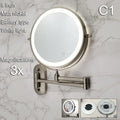 Axyaa LED Makeup Mirror Double Side Fill Light USB Charging Tricolor Dimming