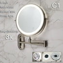 Axyaa LED Makeup Mirror Double Side Fill Light USB Charging Tricolor Dimming