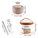 Axyaa Stainless Steel Insulated Lunch Box - Portable & Microwave Safe