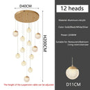 Axyaa Luxury LED Staircase Chandelier for Living Room and Bedroom