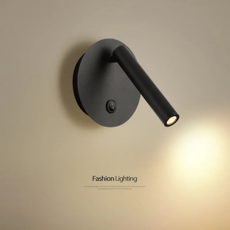 Axyaa LED Wall Lamp for Bedroom Hotel Night Light Rotation Spotlight