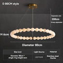 Axyaa Cream Pearl Marble Pendant Light Chandelier for Home Decor
