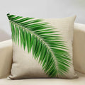 Axyaa Tropical Palm Leaf Cushion Cover 45x45cm Linen Pillowcase