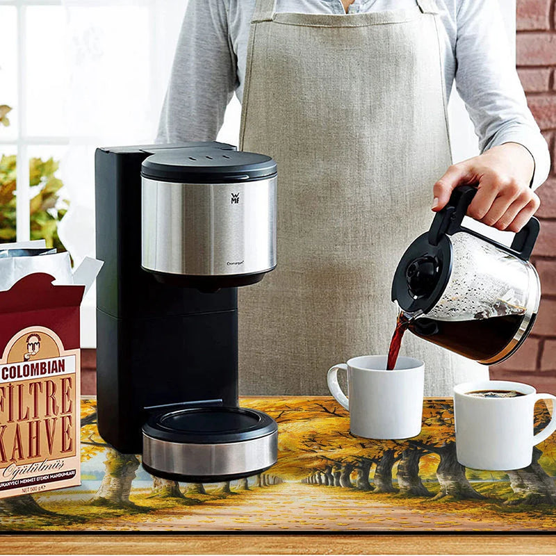 Axyaa Large Kitchen Coffee Dish Draining Mat - Quick Dry, Absorbent, Anti-slip