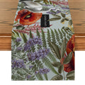 Tropical Plant Flowers Table Runners by Axyaa - Farmhouse Dining Decor Runner
