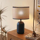 Axya Hexagonal Grid Rattan Lamp Shade for E27 Table Lamp Chandelier